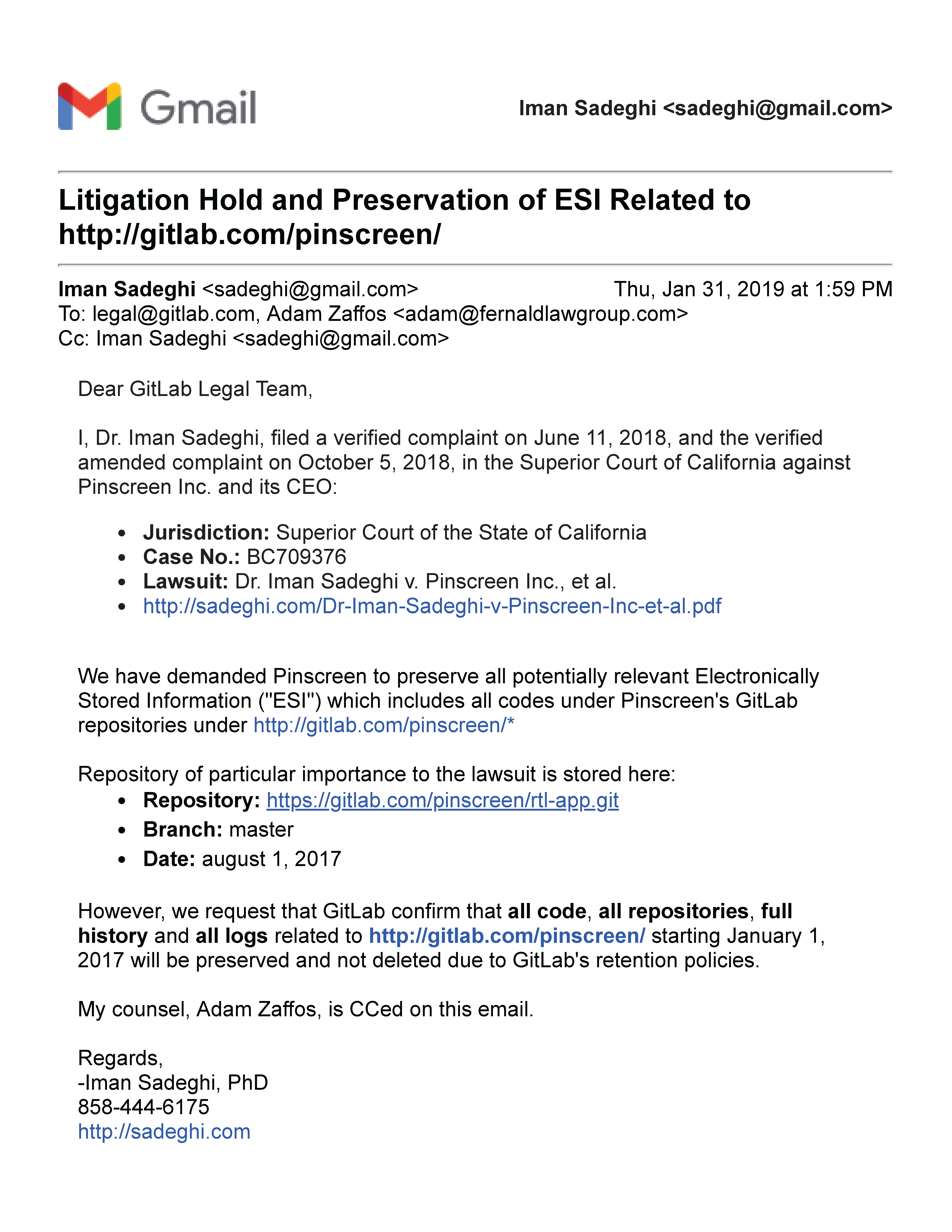 GitLab's Software Repository of Pinscreen's Public Deception at ACM&nbsp;SIGGRAPH RTL&nbsp;2017 Page 1