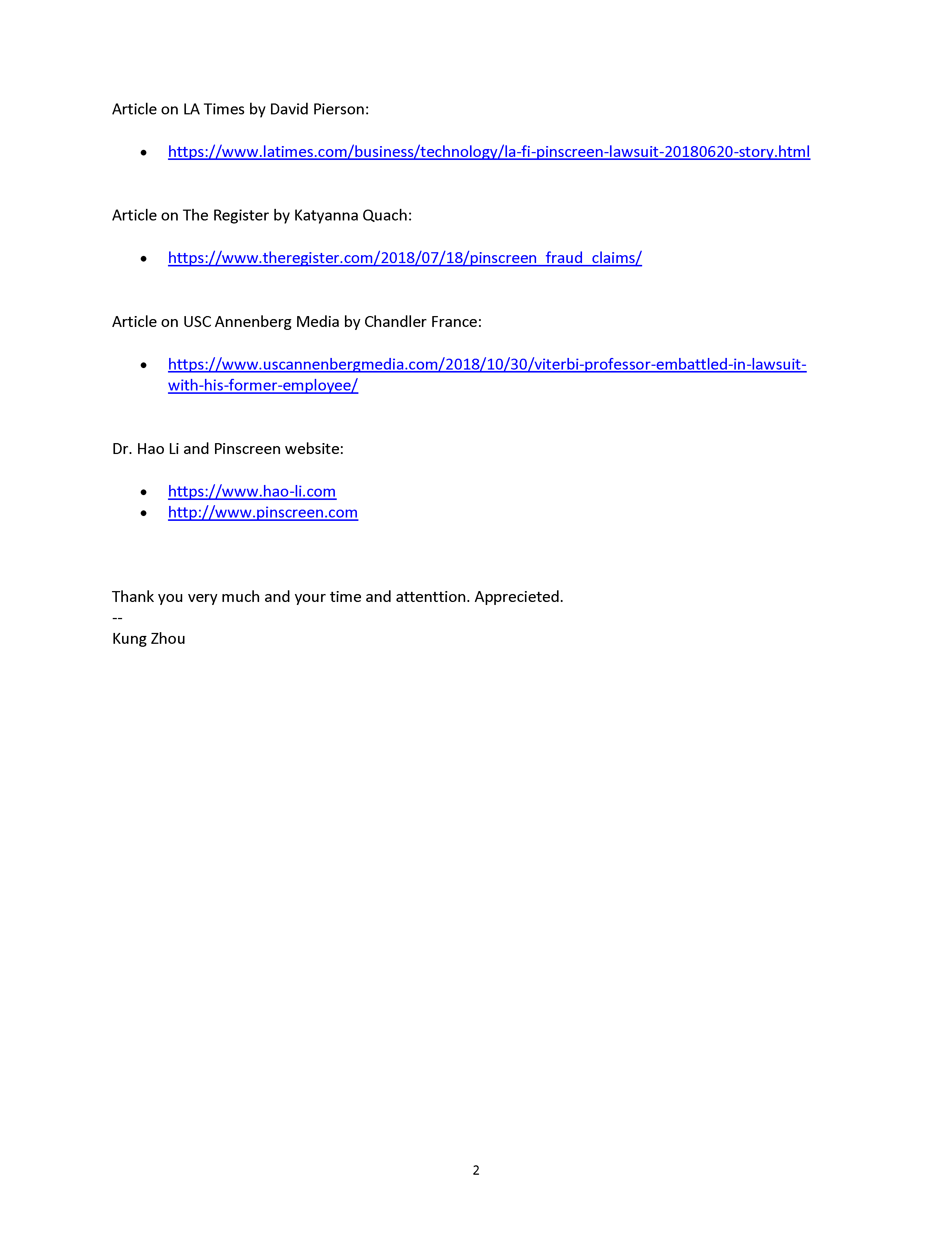 Hao Li Authenticates USC's Investigation Report re Pinscreen's Public&nbsp;Deception at ACM&nbsp;SIGGRAPH RTL&nbsp;2017 Page 6