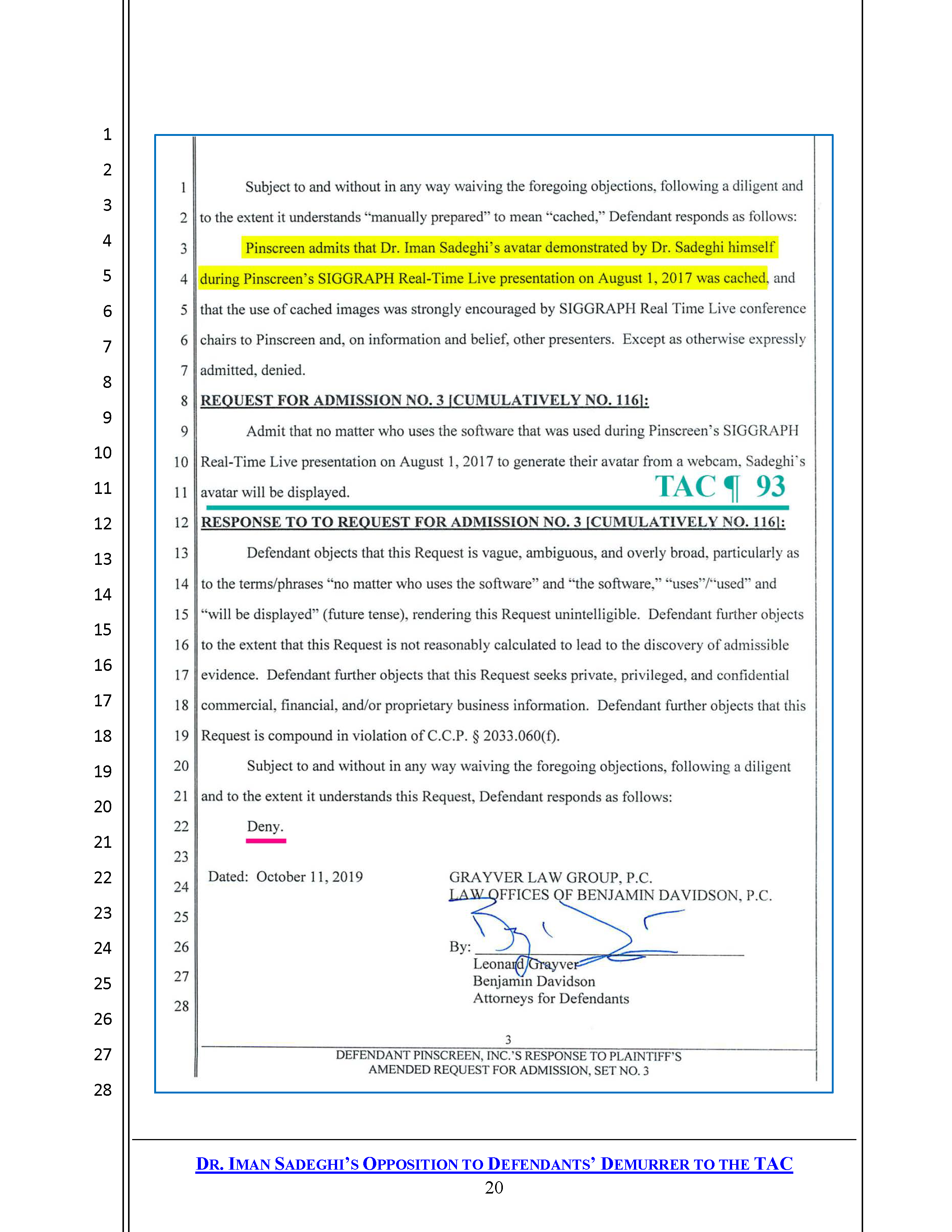 USC's Confirmation of Hao Li's and Pinscreen's Public&nbsp;Deception at ACM&nbsp;SIGGRAPH RTL&nbsp;2017 Page 5